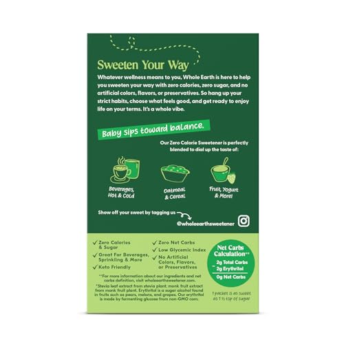 Whole Earth Nature Sweet box 80-count displayed for easy use at home