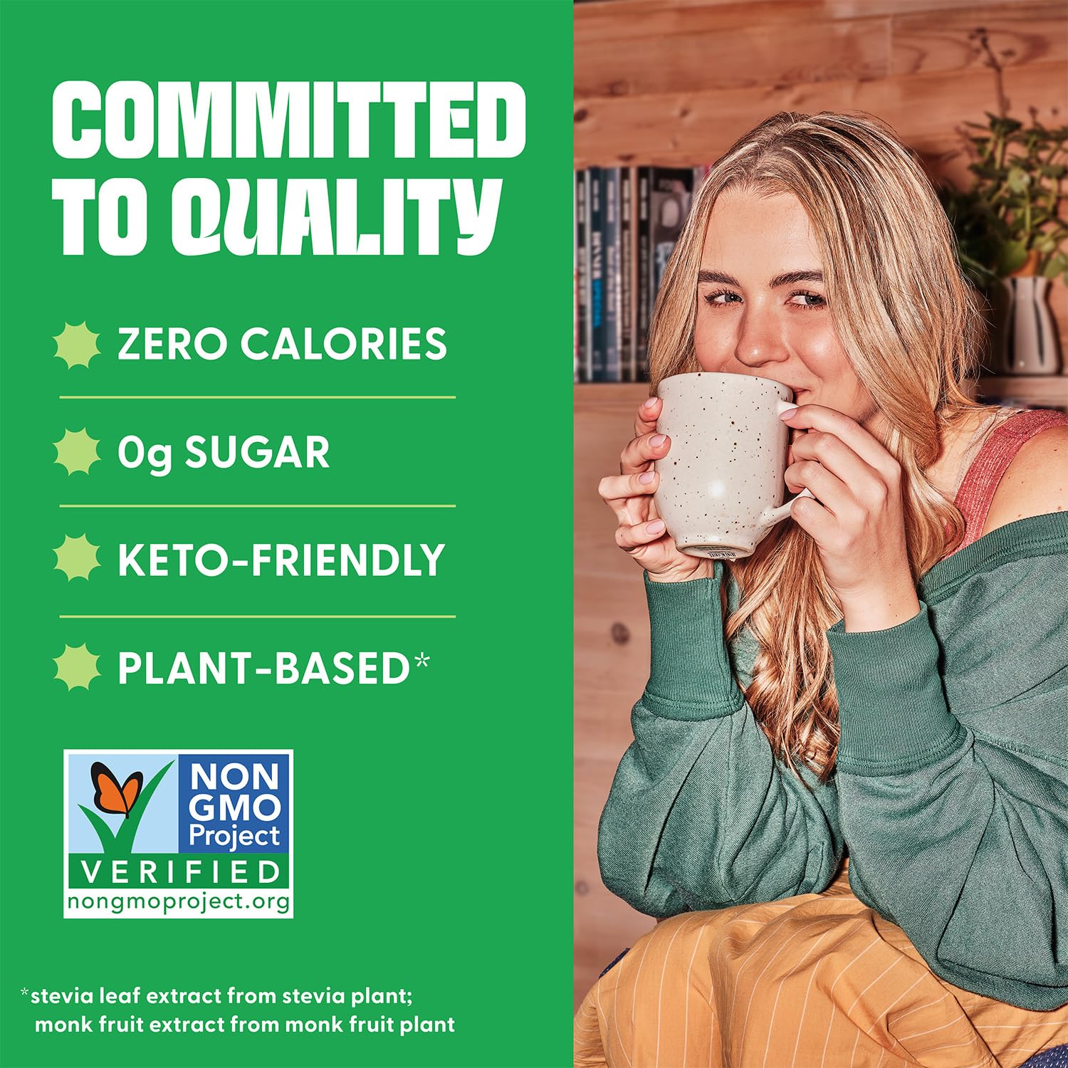 Whole Earth Nature Sweet Non-GMO verification and preservative-free claim