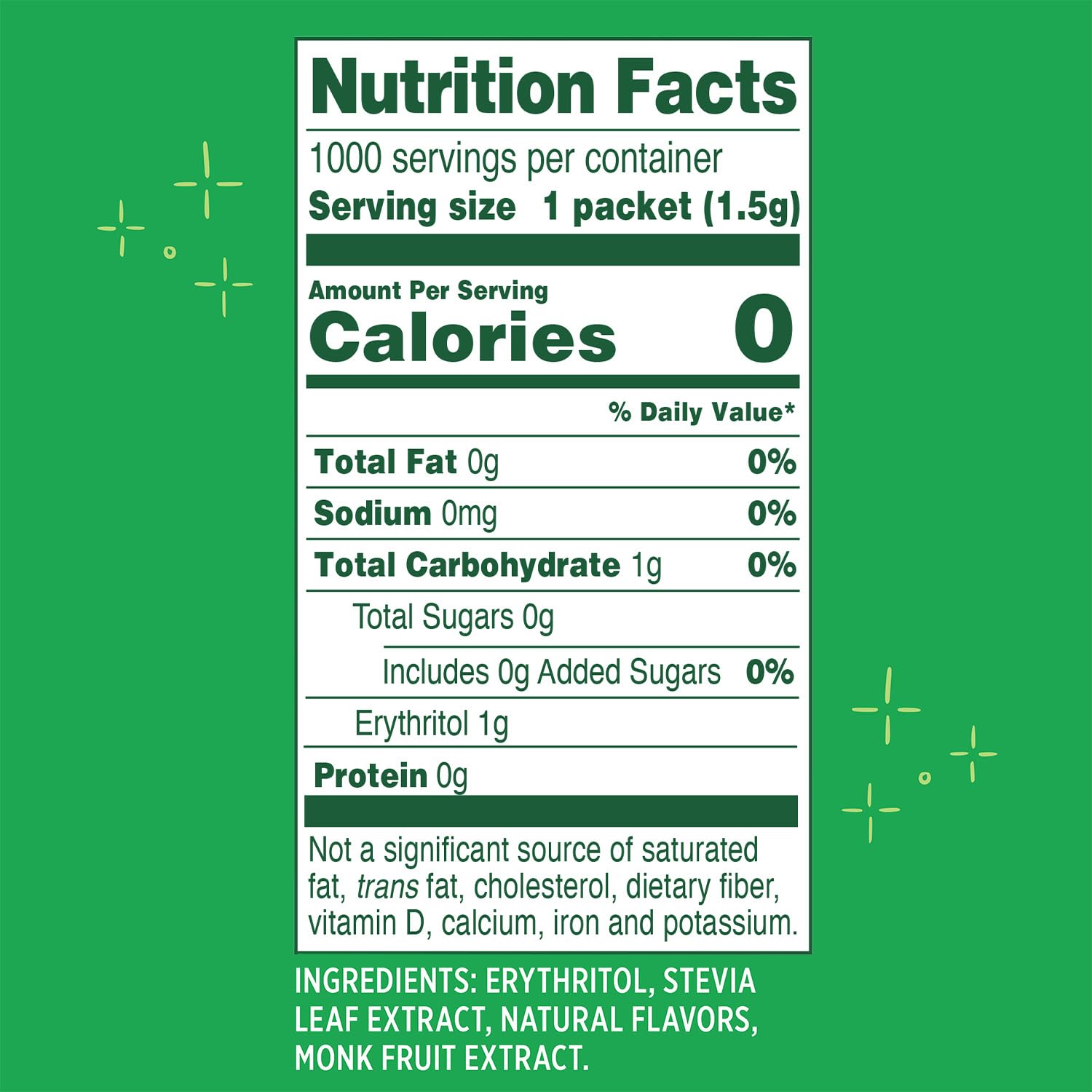 Whole Earth Sweetener 1000-packet carton suitable for offices and cafes.