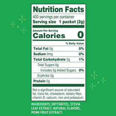 Whole Earth sweetener jar showing plant-based, low-carb substitute