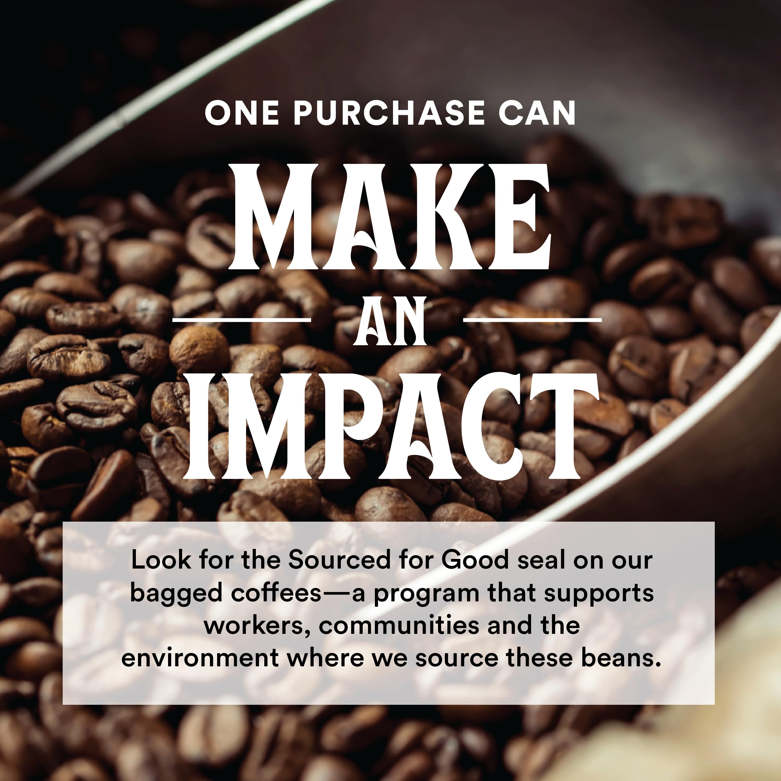 Sealed pouch preserves freshness of Café La Duena ground coffee.