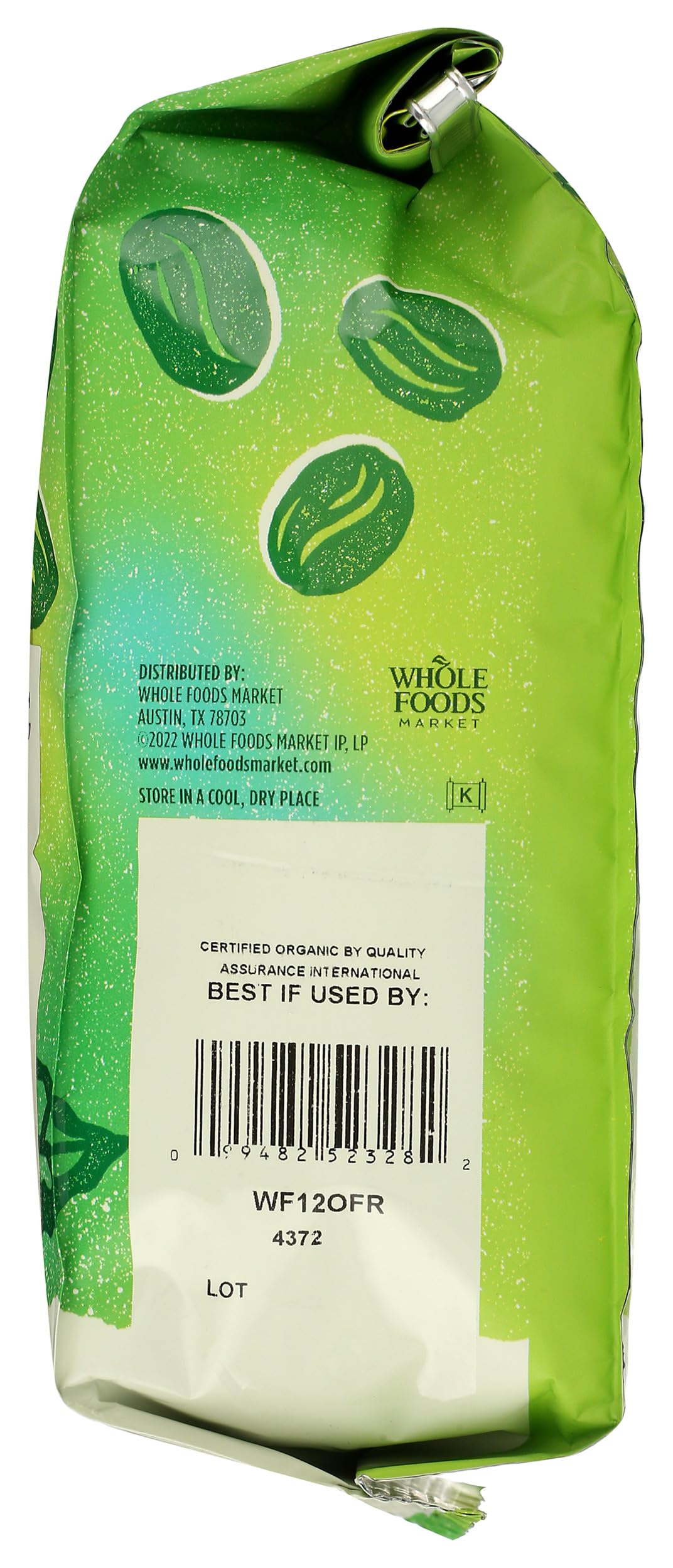 Fair Trade certification logo on Whole Foods Market packaging signals ethics