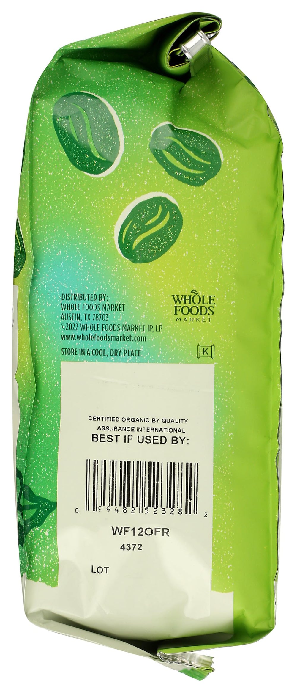Fair Trade certification logo on Whole Foods Market packaging signals ethics
