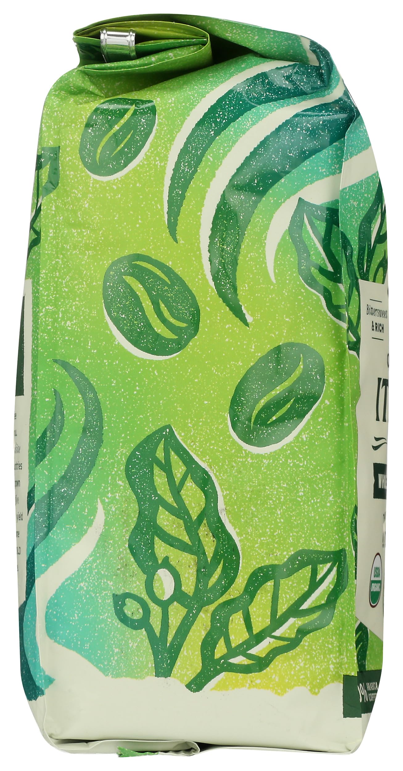 Whole Foods Market Fair Trade label highlights ethical partnerships with coffee growers.