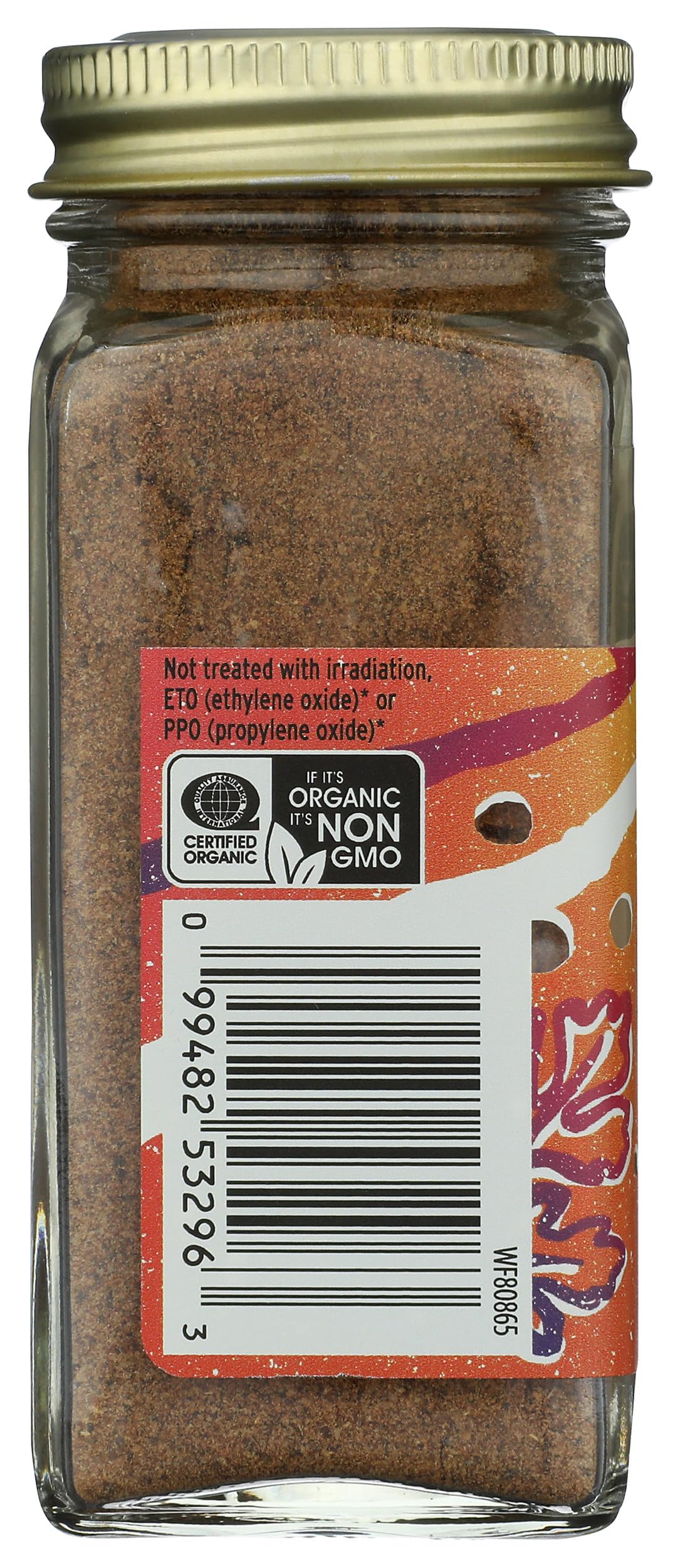 Close-up of Whole Foods Market garam masala powder on spoon.