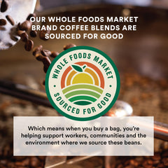 Brewed cup of Whole Foods Market Organic Café la Duena coffee with rich aroma