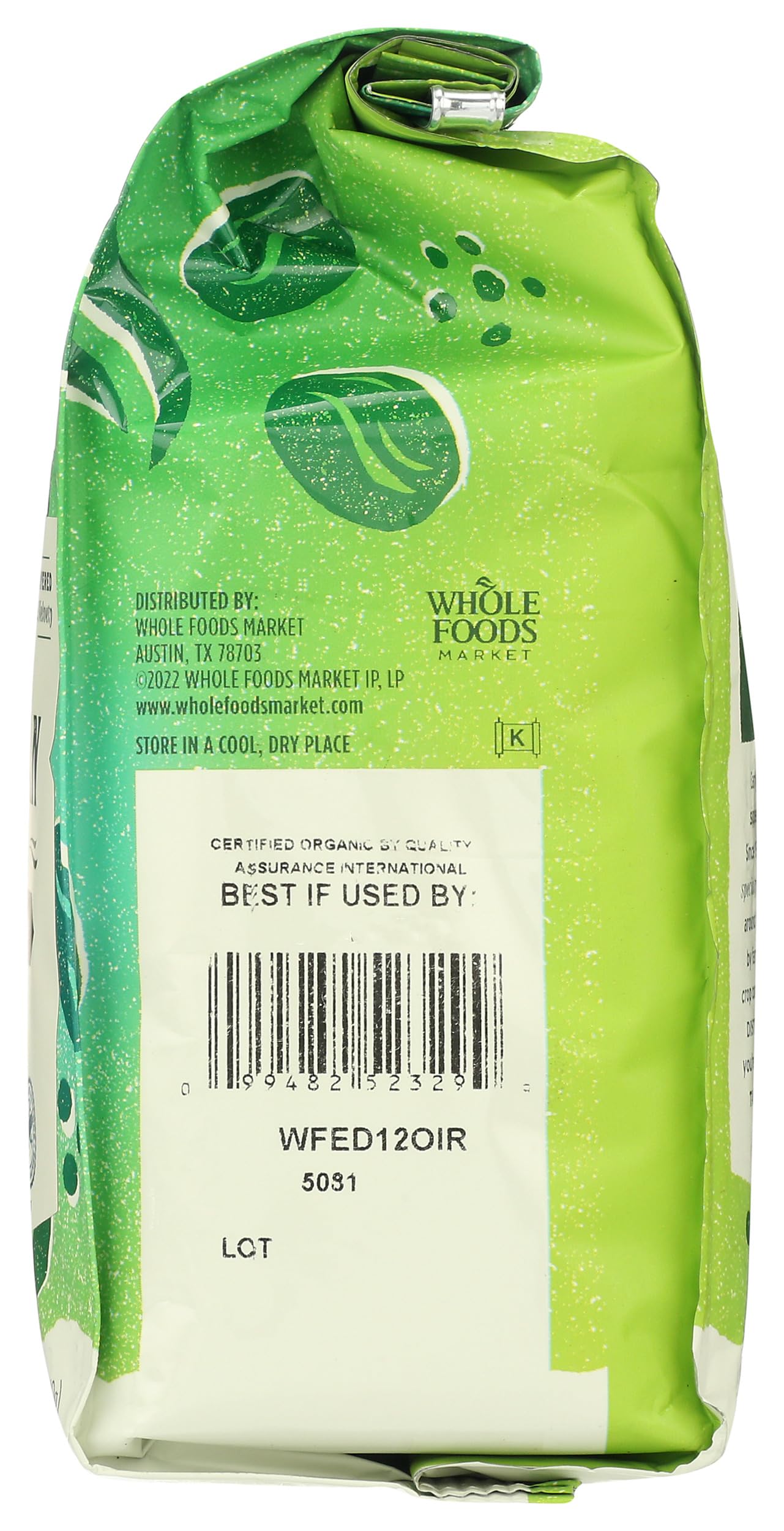 Pre-ground convenience of Whole Foods Market Organic Ground Coffee Dark Italian Roast.