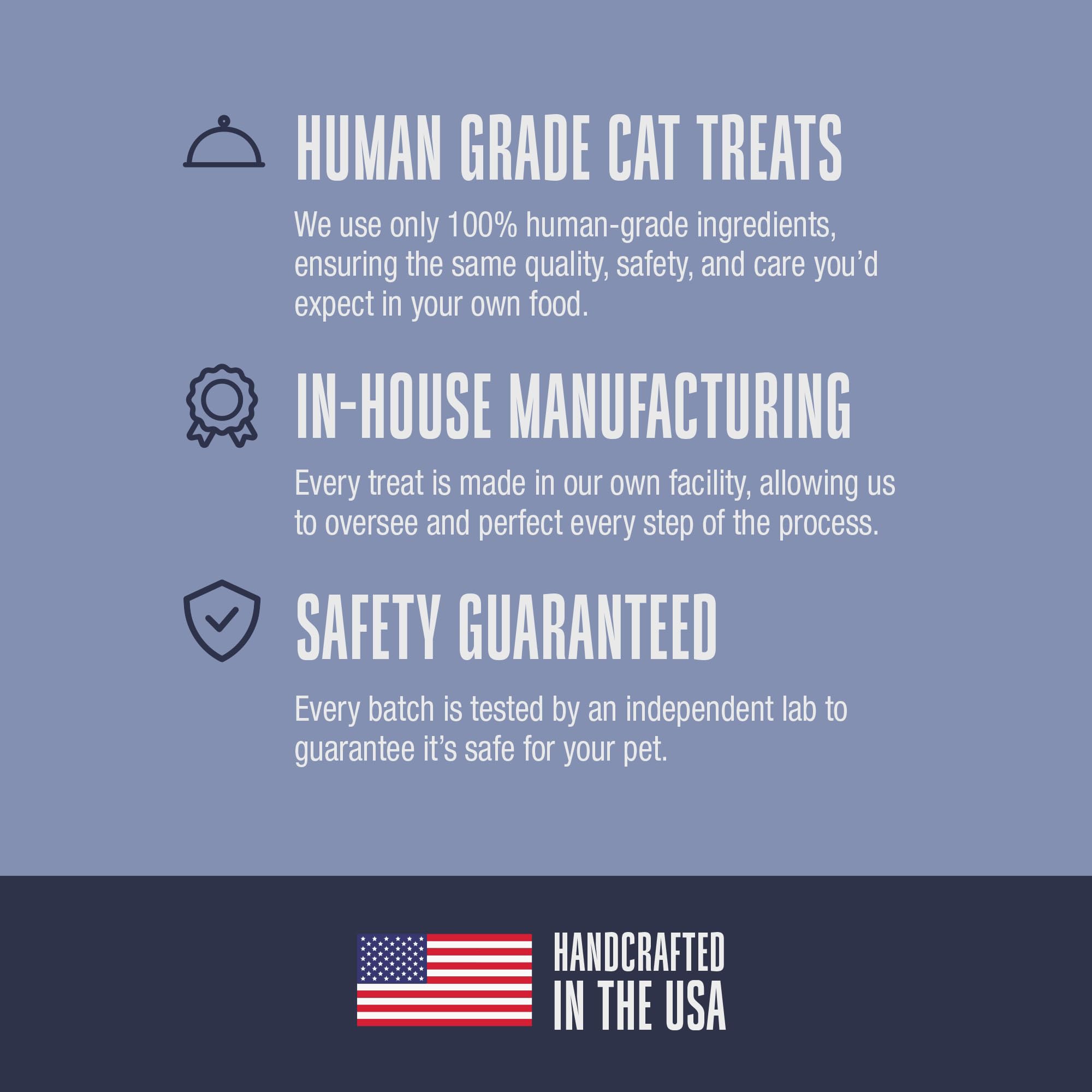 Whole Life Cat Just One Chicken Freeze Dried Treats US-made label, quality you can trust.