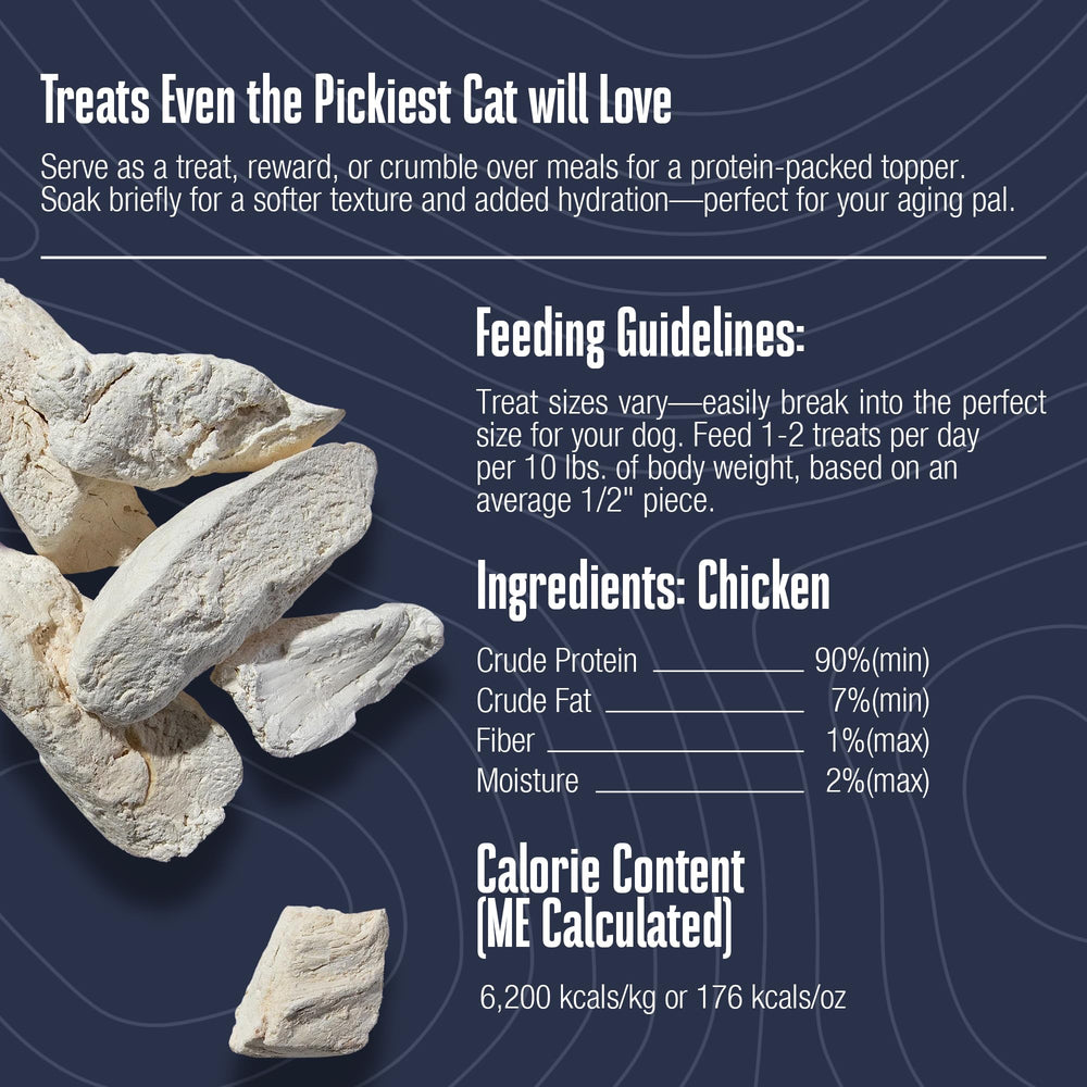 Whole Life Just One Chicken cat toppers on meal for flavor boost