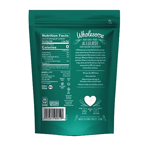 Wholesome Allulose Sweetener in a coffee setup for zero‑calorie sweetness.