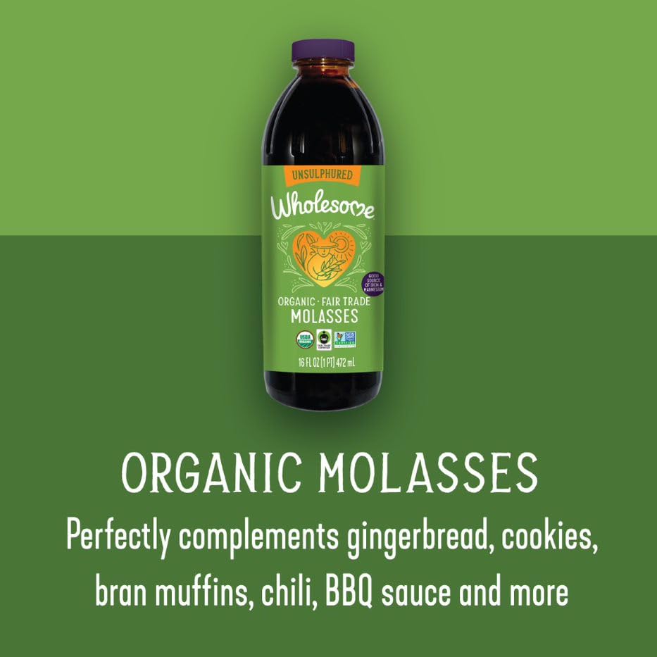 Wholesome Organic Molasses on shelf signals pantry staple for nutrient-rich sweetness