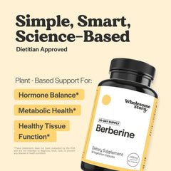 Berberine 500mg per capsule highlighting consistent dosing for routines.