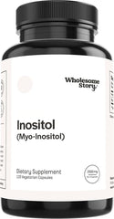 Wholesome Story Myo-Inositol bottle pour for daily hormonal balance routine.