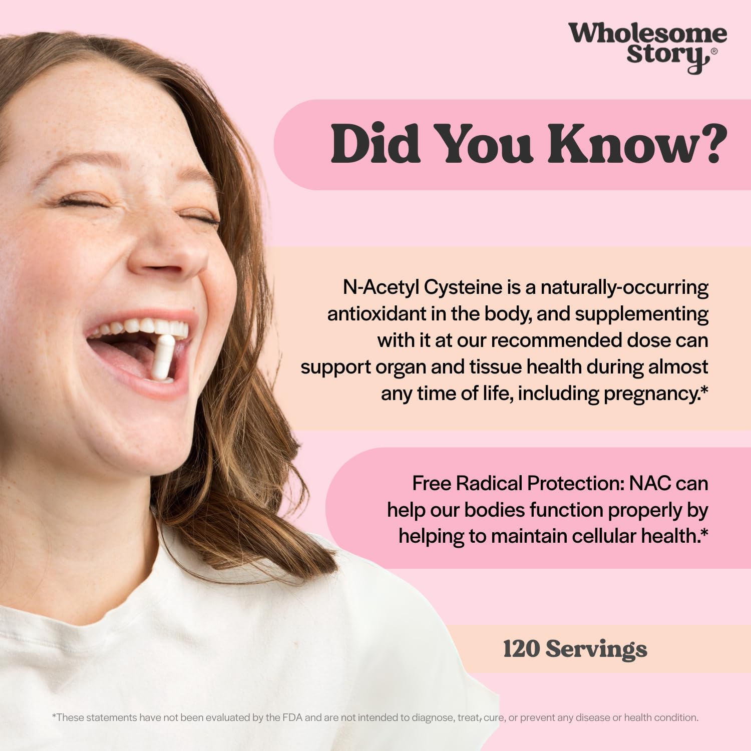 Wholesome Story NAC packaging with Clean Label Project info