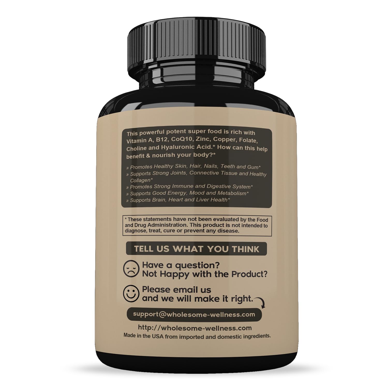 Wholesome Wellness beef liver capsules freeze-dried strength implies high potency without fillers