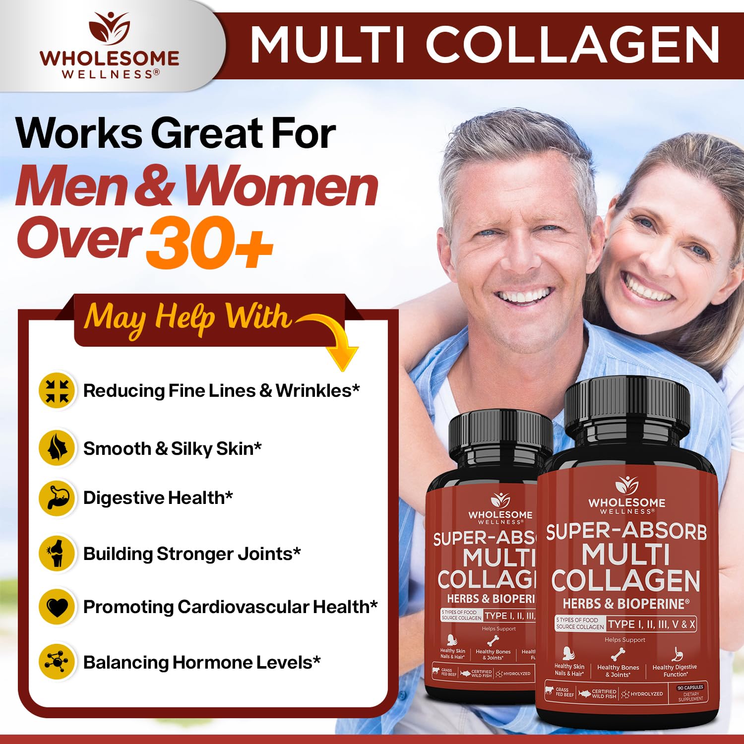 Wholesome Wellness Bioperine capsule image highlighting absorption support