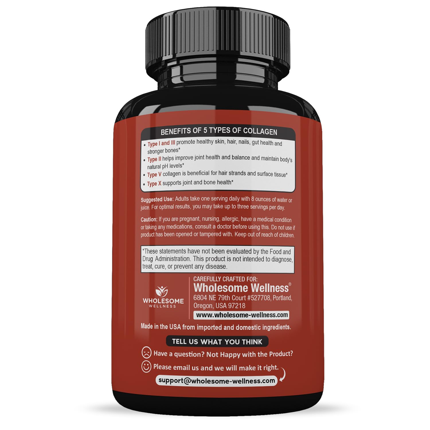Wholesome Wellness clean ingredients list with gluten-free and paleo-friendly options