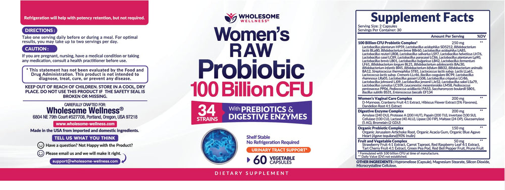 Wholesome Wellness capsules image shows tasteless, odorless capsules for easy daily use