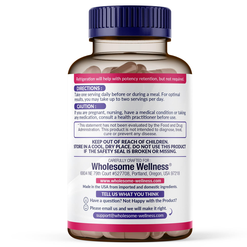Wholesome Wellness vegan gluten-free formula supports clean supplement habits