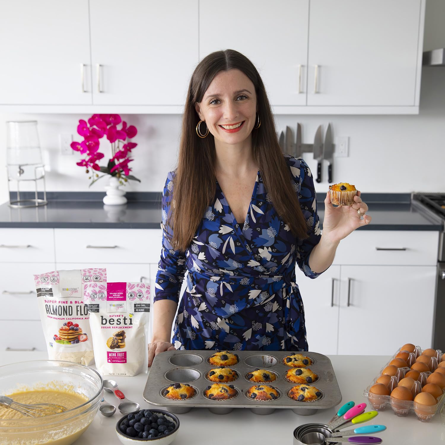 Wholesome Yum Besti baking scene with cookies ready to bake.