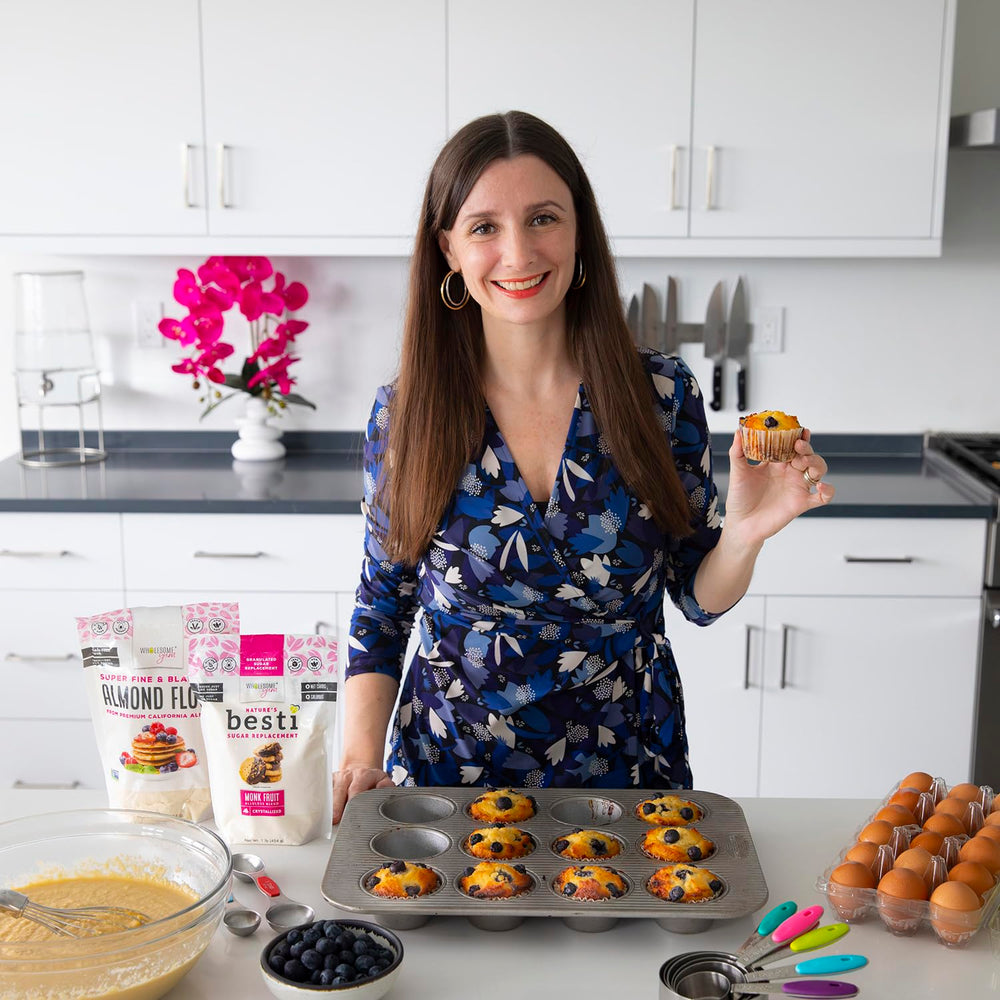 Wholesome Yum Besti baking scene with cookies ready to bake.