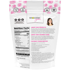 Wholesome Yum Coconut Flour displayed as a fine powder suitable for keto recipes.