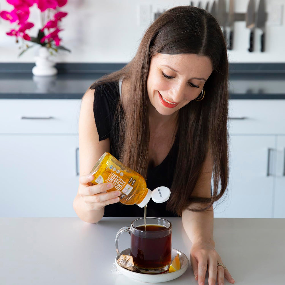 Wholesome Yum Zero Sugar Honey Substitute yogurt drizzle for a naturally sweet topping