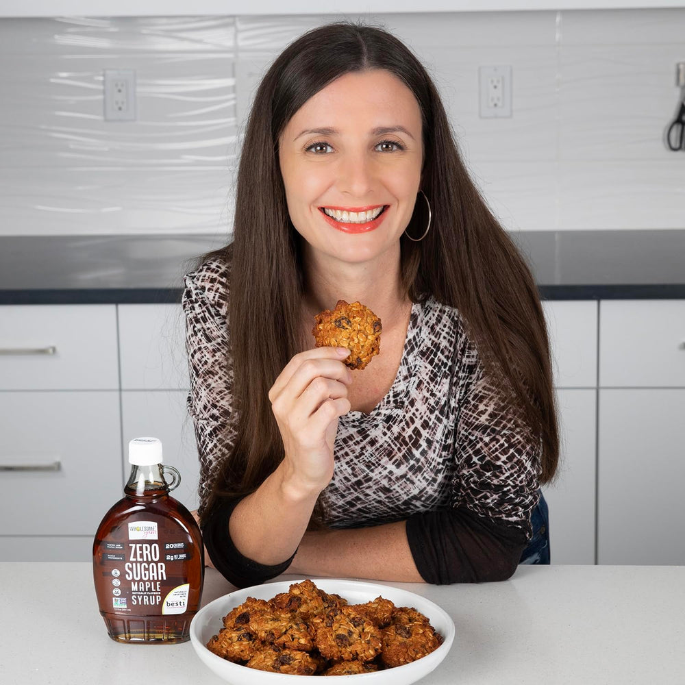Wholesome Yum syrup used in a baking recipe for keto treats.