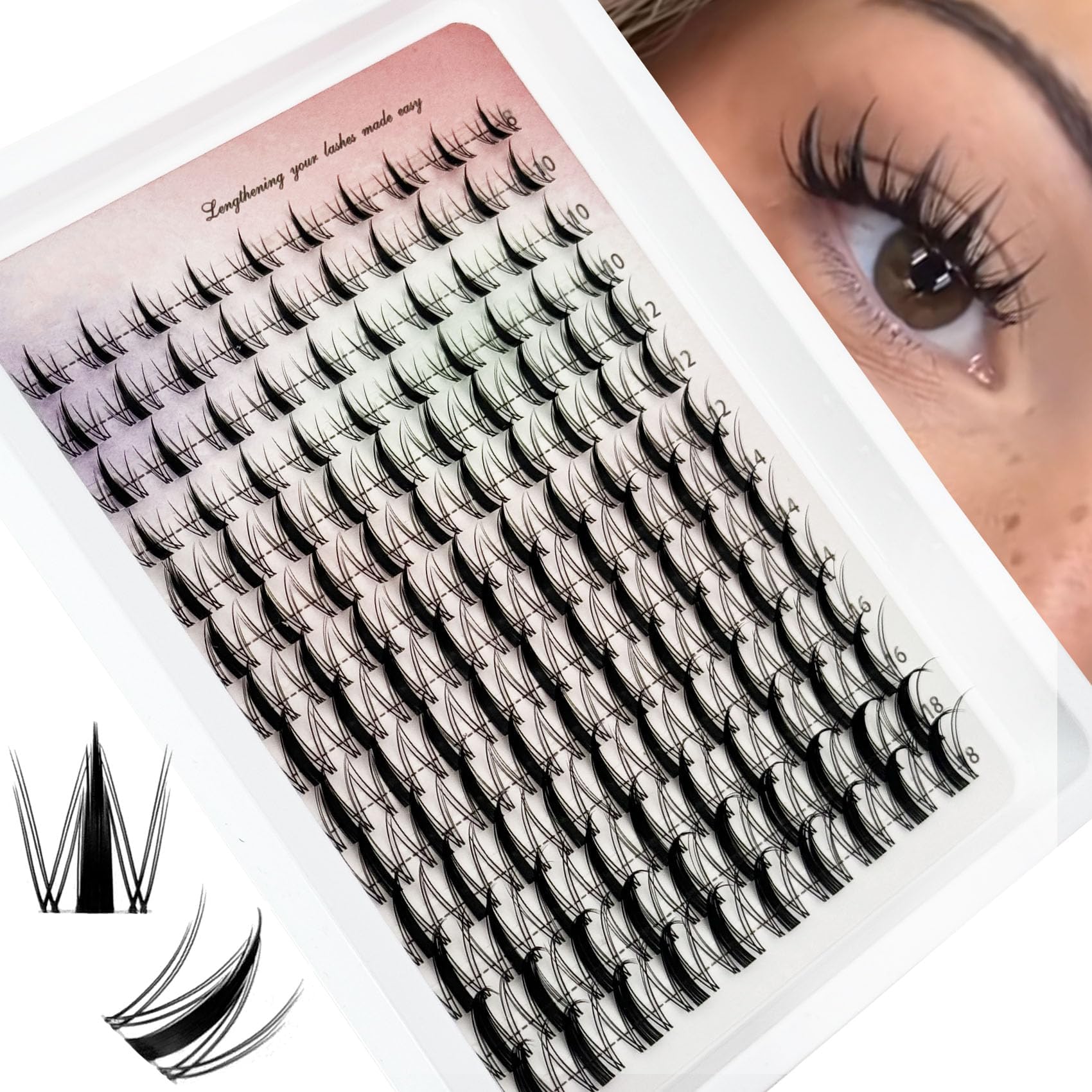 Whybraw Fairy Lash Clusters manga eyelashes 8-18mm for versatile looks