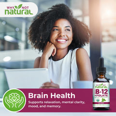 Why Not Natural label shows vegan sublingual formula for daily energy support.