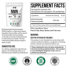 WHYZ NMN powder dissolving quickly in water highlights fast mixability