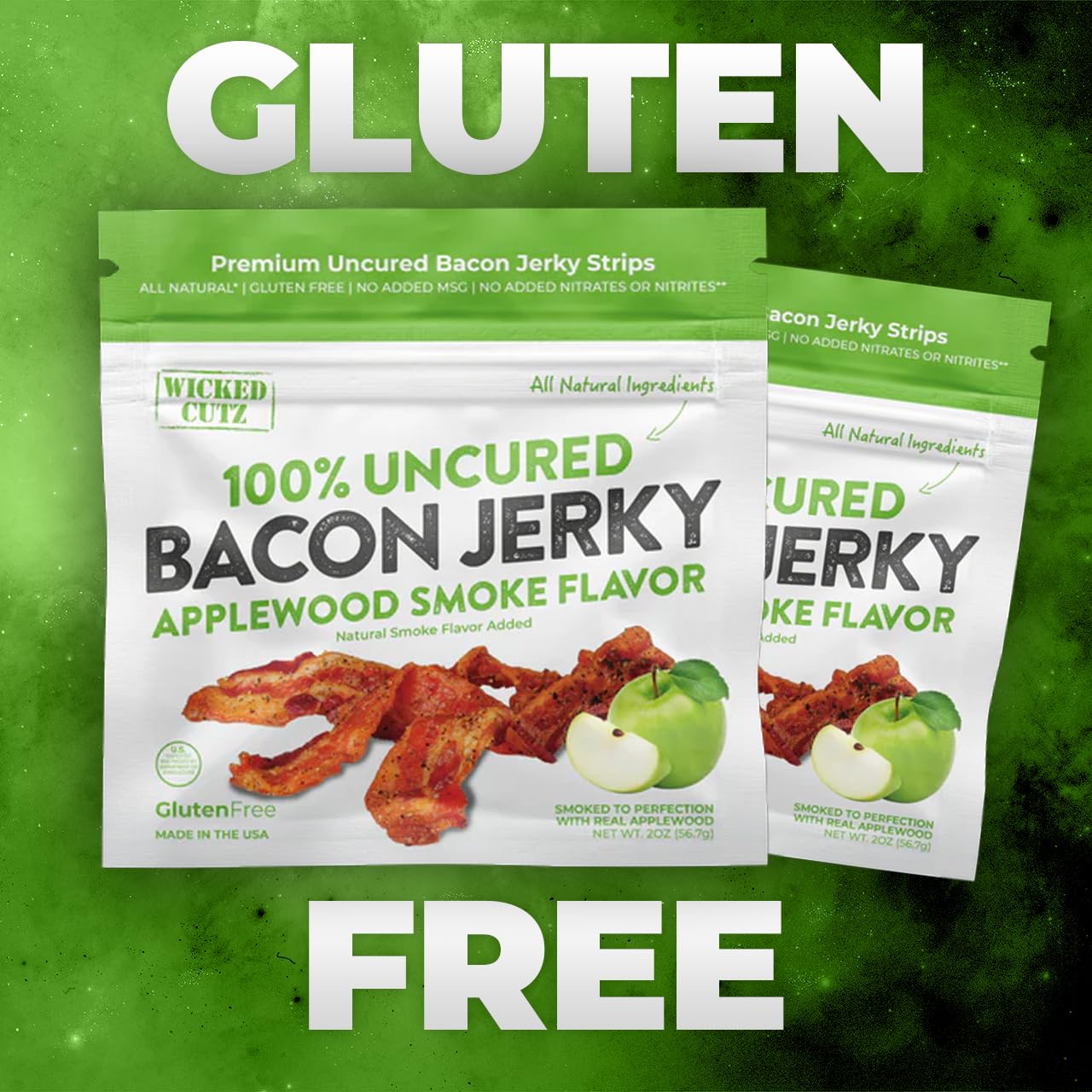 Wicked Cutz Beef Jerky slice close-up, tender chew and protein.