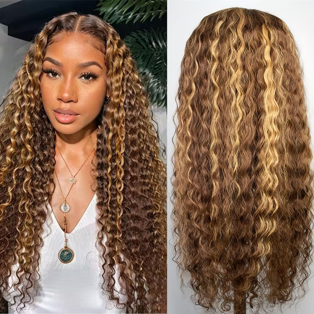 Wighottie 22-inch deep wave curls for glamorous volume.