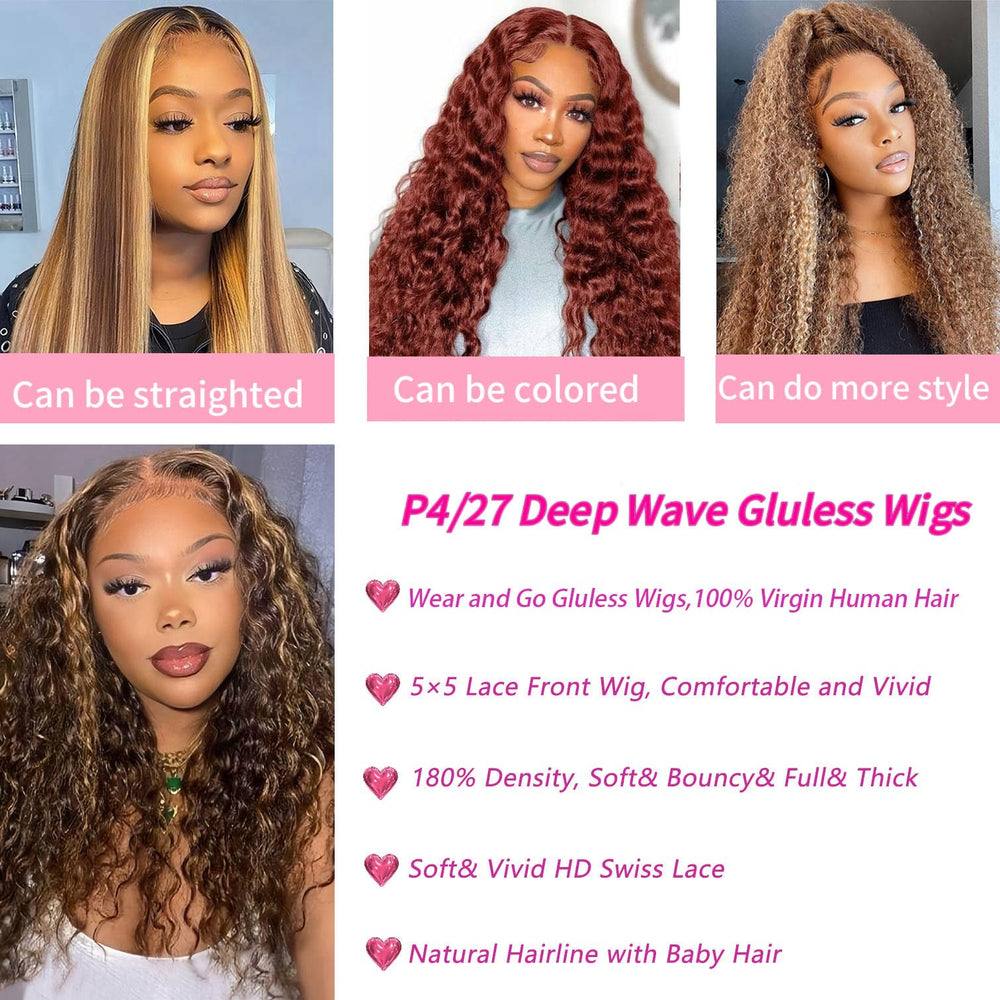 Wighottie glueless wig installation for quick, glue-free wear.