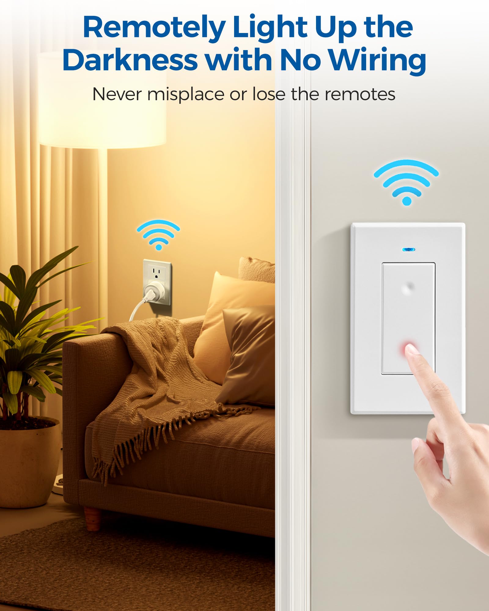 WILAWELS remote control outlet faceplate removal enables handheld convenience.