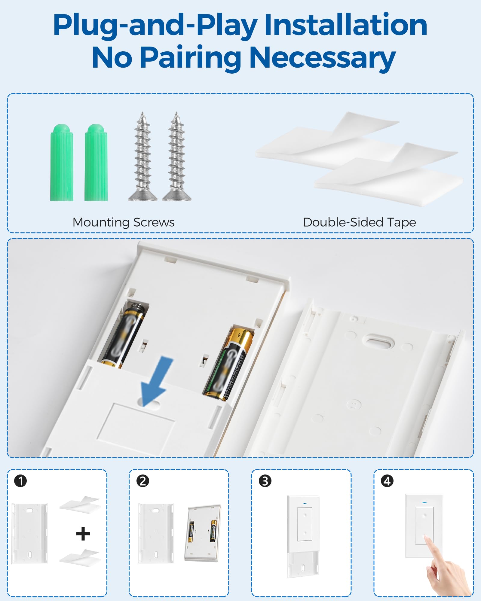 WILAWELS remote control outlet plugged-in lamp usage for quick on/off control.