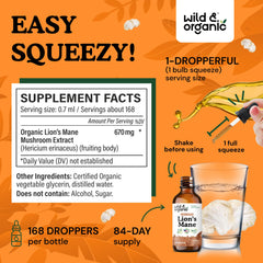 Wild & Organic label view showing vegan, GMO-free ingredients.