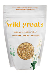 Wild Groats buckwheat raw in a resealable bag, ideal for sprouting