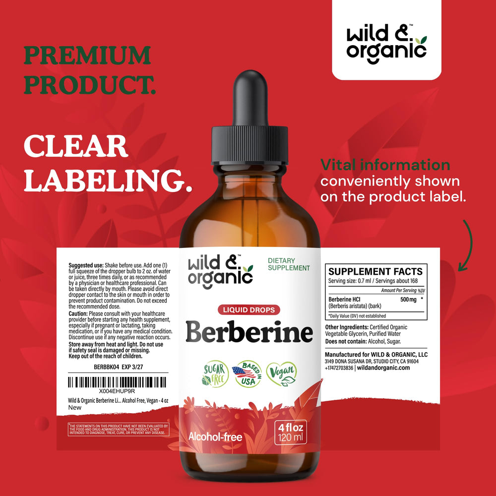 Berberine Drops in a tea cup as part of daily routine.