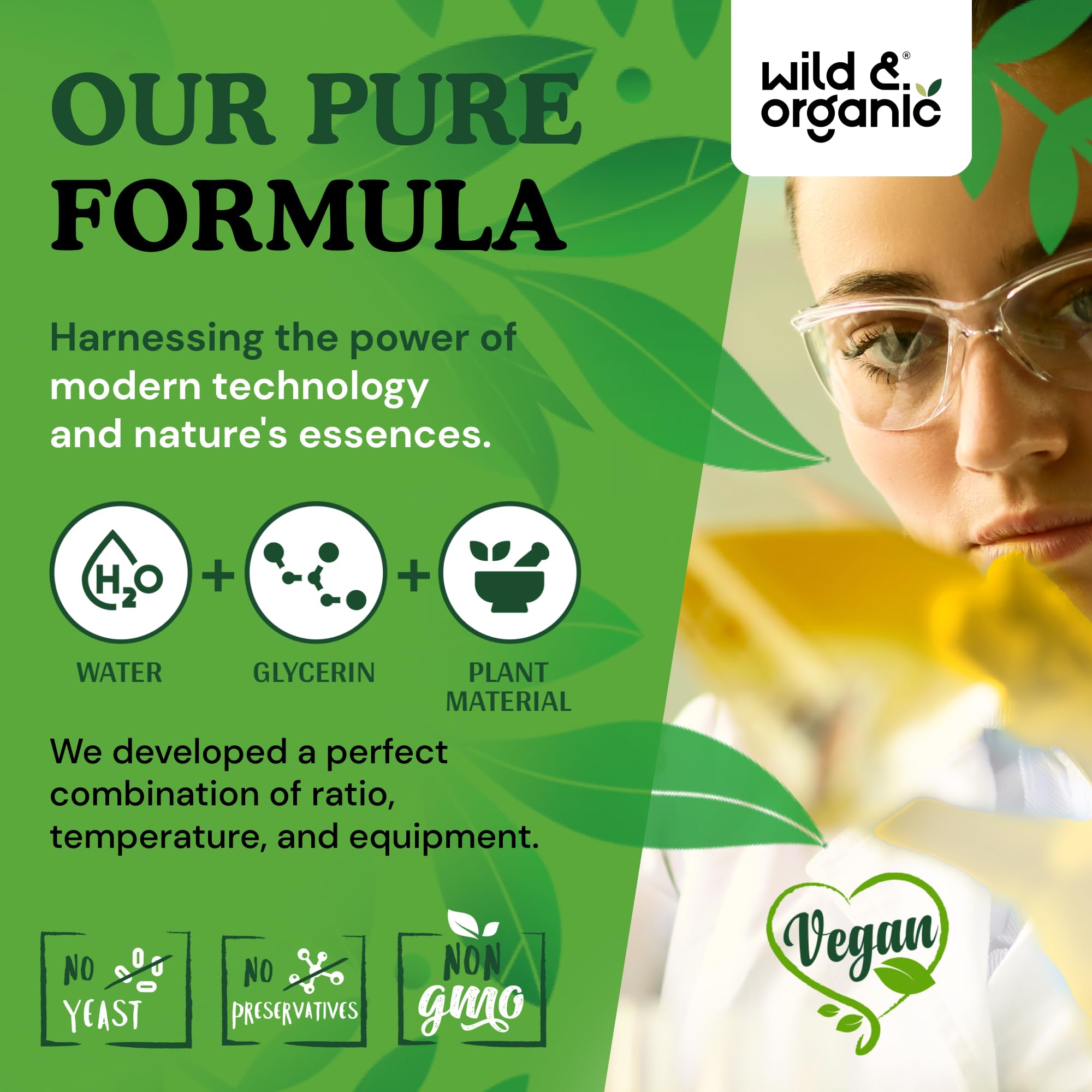 Eco-friendly packaging highlights vegan, GMO-free formula of the product