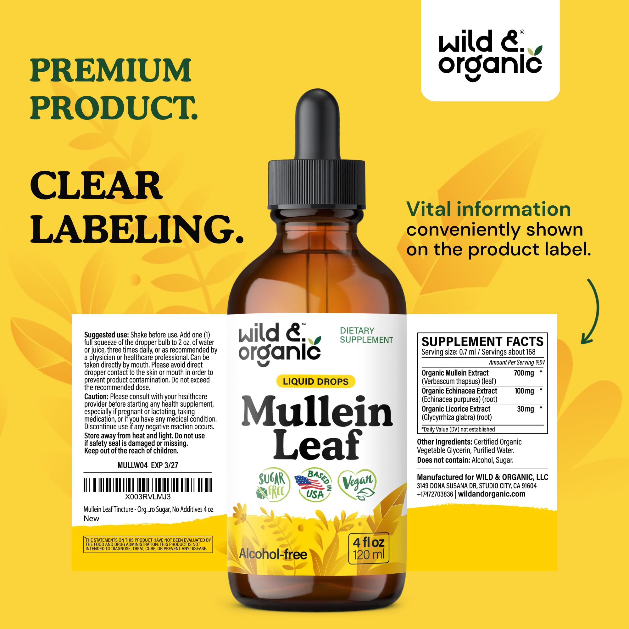 Morning routine with Wild & Organic Mullein Drops added to tea