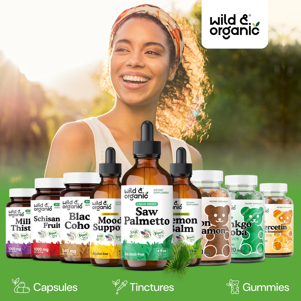 Glycerin-based, alcohol-free Wild & Organic Saw Palmetto for gentle consumption
