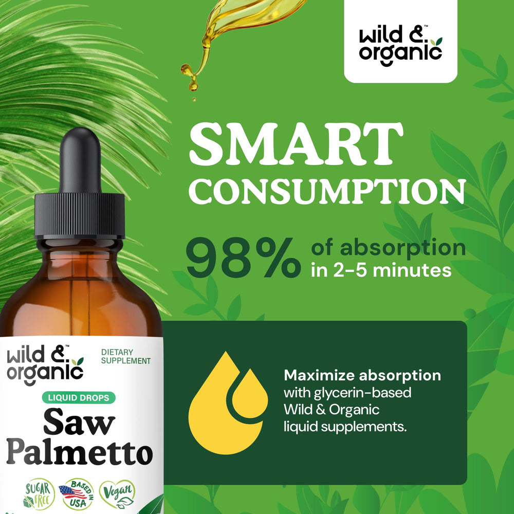 Saw Palmetto drops added to tea for an easy daily ritual