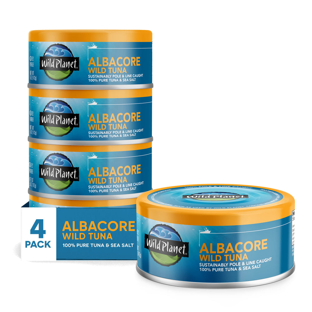 Wild Planet Albacore tuna steak demonstrates premium protein and natural flavor.