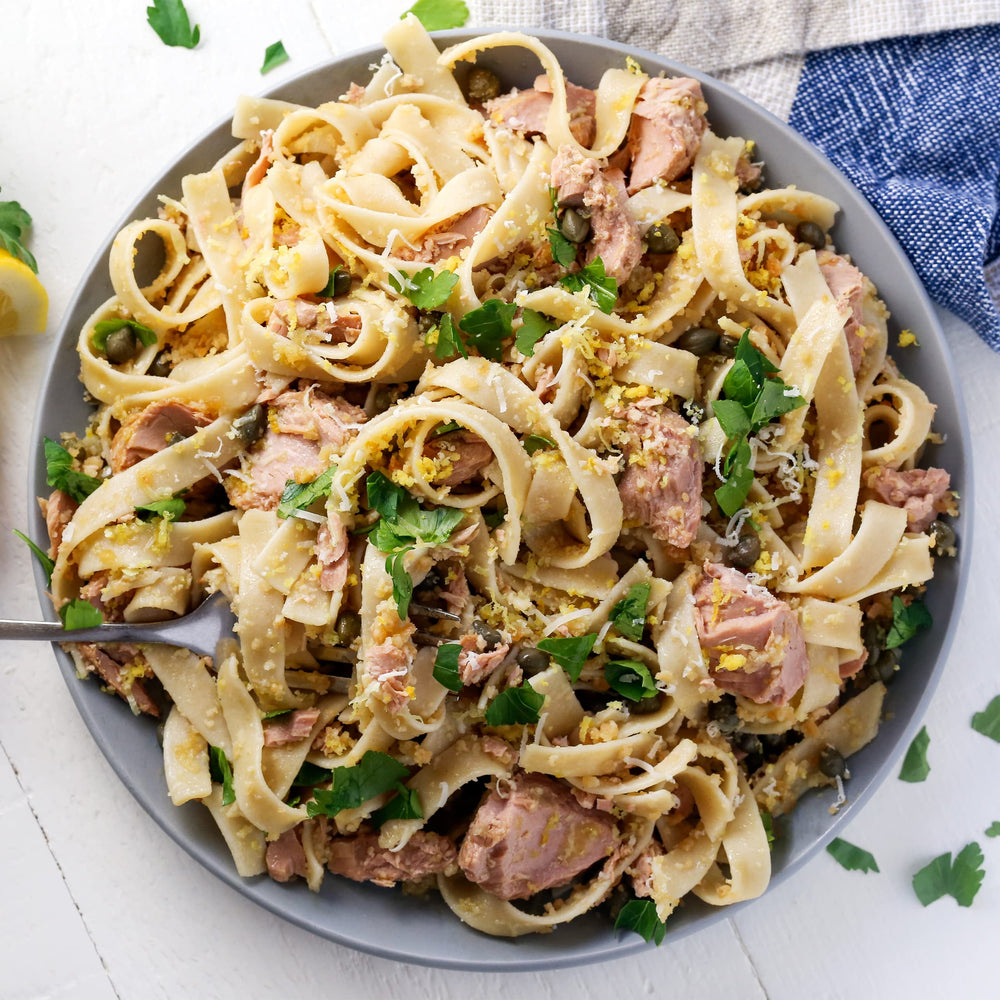 Wild Planet DHA and EPA Omega-3 rich tuna, supports balanced meals.