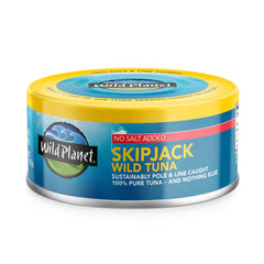 Wild Planet pull-tab tuna can, convenient on-the-go snack or lunch.