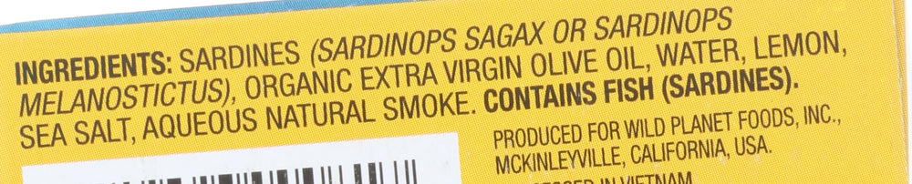 Wild Planet sardines as salad topper, omega-3 source.