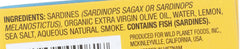 Wild Planet sardines as salad topper, omega-3 source.