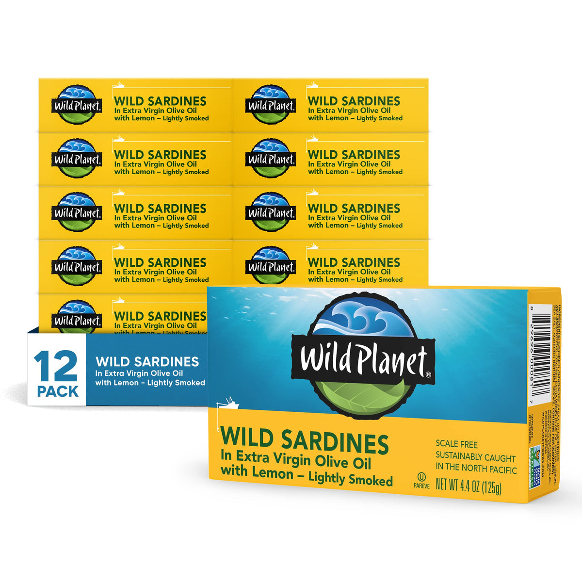 Wild Planet wild sardines in olive oil with lemon, rich texture and omega-3 potential.