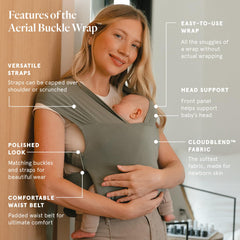 WildBird Acadian Front Carry supports newborns with secure head and neck control.